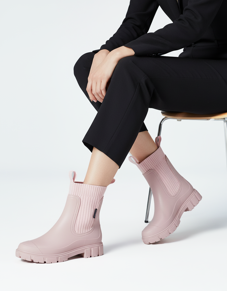 Wasserfeste Gummistiefel für Damen mit rutschfester Sohle