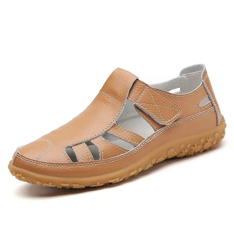 Römersandalen für Damen aus weichem Leder mit flexibler Komfortsohle