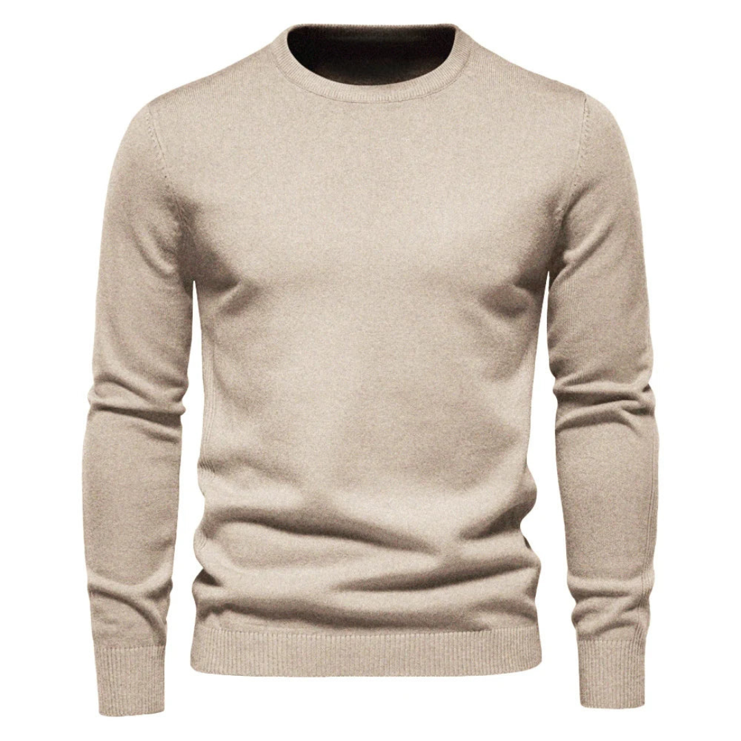 Classic Crew Neck Sweater for Men | Elegant, Slim Fit