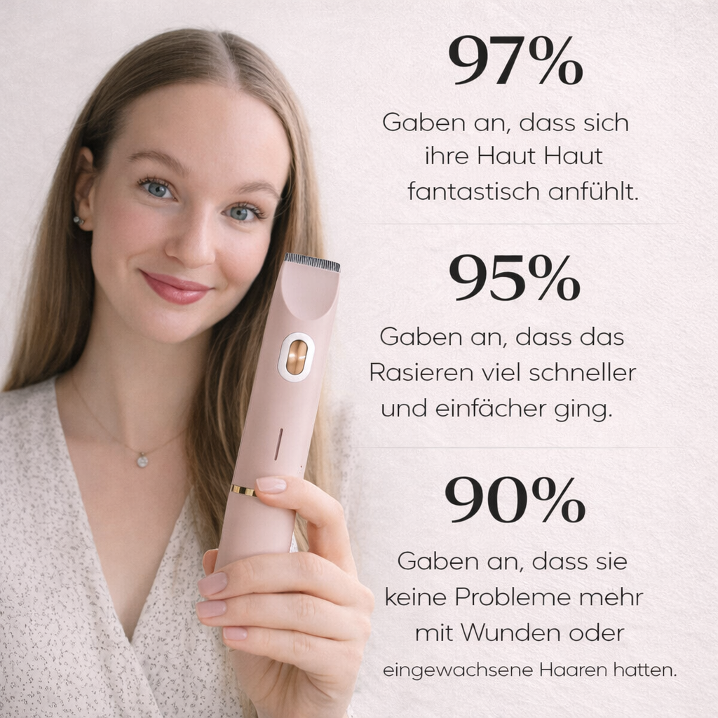 Elektrischer Intimrasierer für Damen mit präziser und schonender Anwendung