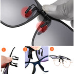 Polarisierter Clip-On Sonnenbrillenaufsatz für Brillenträger