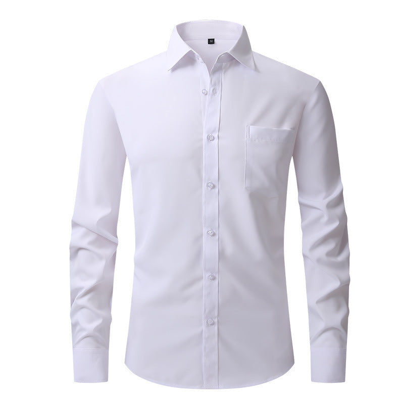 NOUVEAU RICHE Sommerhemd Leichtes Langarm Modern Fit Herren Hellblau W71 Perle Weiß