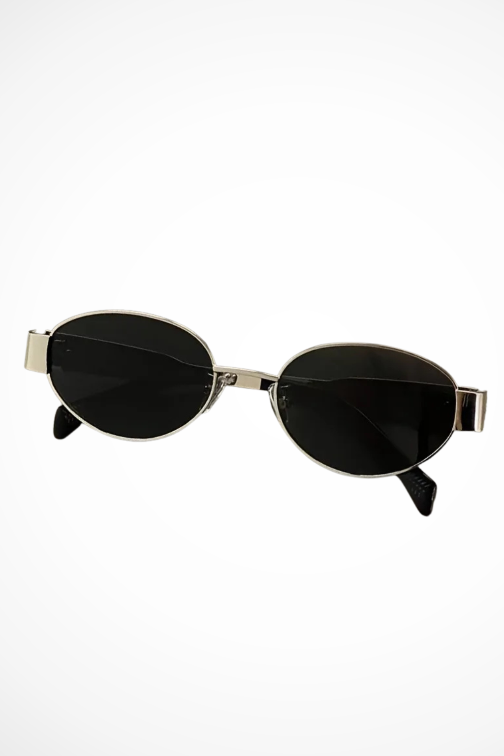 Damen Sonnenbrille Oval mit schmalem Metallgestell | Leichte Retro-Sonnenbrille mit dunklen Gläsern für Alltag & Freizeit
