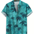 Herren Hemd mit Palmenprint – Lässiger & Atmungsaktiver Sommerstil