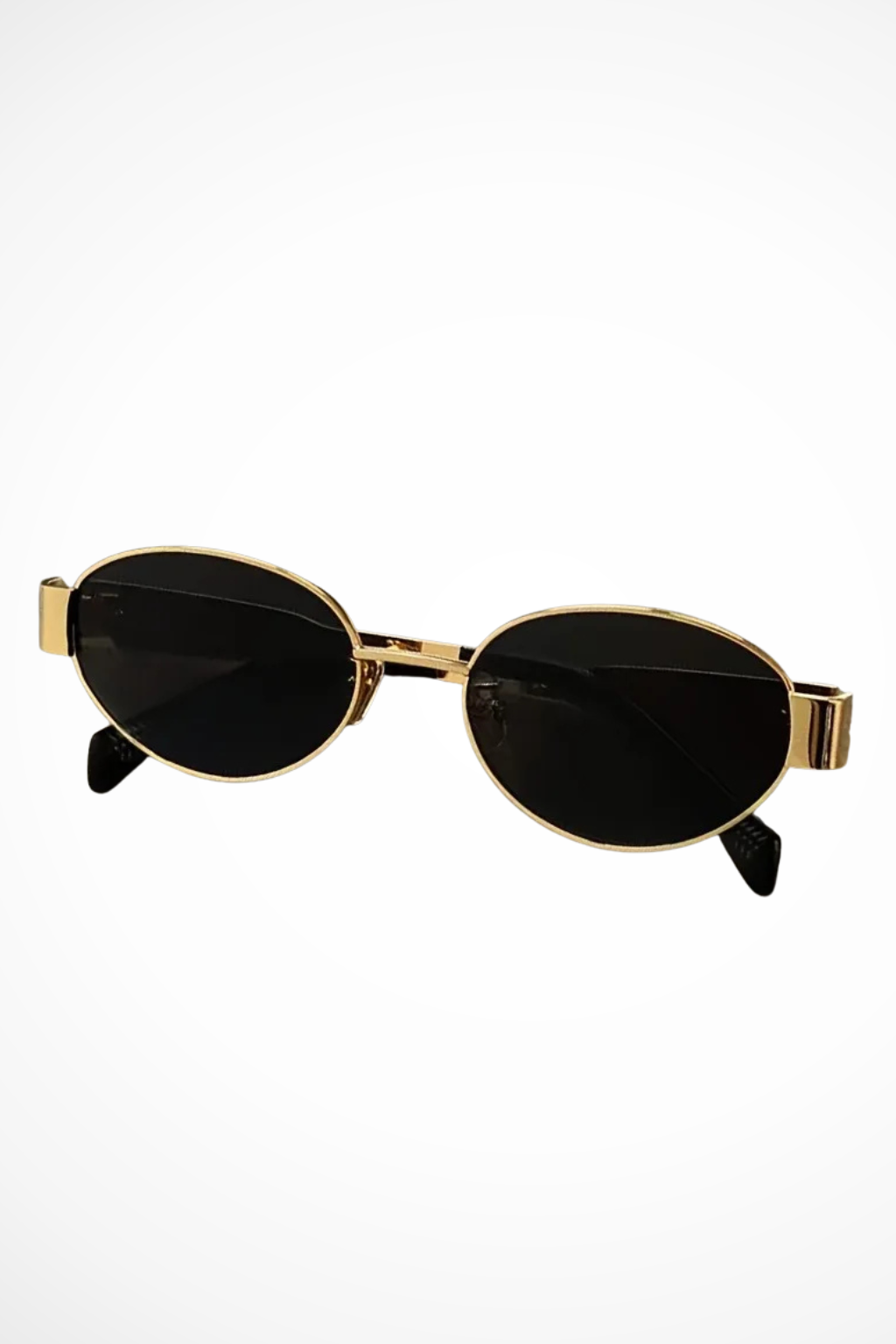 Damen Sonnenbrille Oval mit schmalem Metallgestell | Leichte Retro-Sonnenbrille mit dunklen Gläsern für Alltag & Freizeit