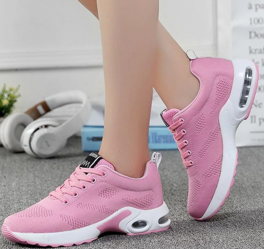 Orthopädische Damen Schuhe | Bequeme Sneaker mit Fußgewölbestütze & Atmungsaktivem Textil | Rutschfeste Sohle für Alltag