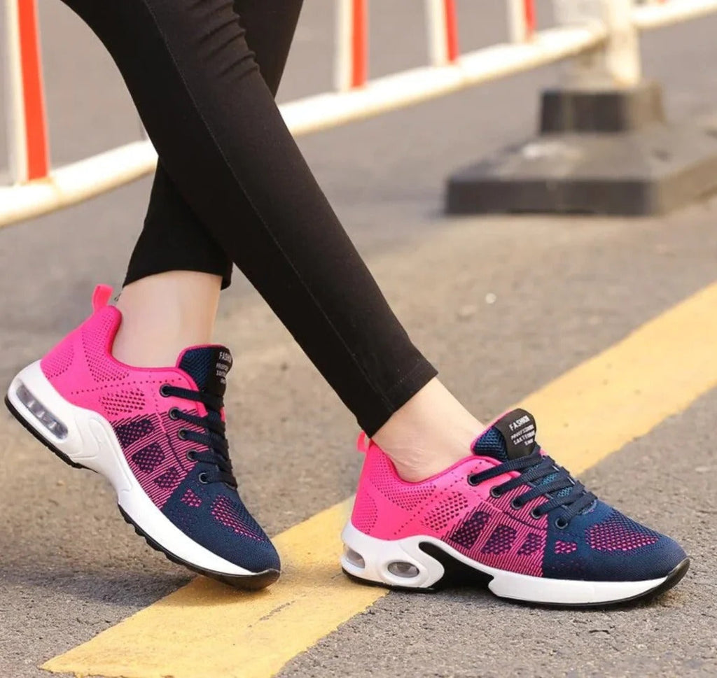 Orthopädische Damen Schuhe | Bequeme Sneaker mit Fußgewölbestütze & Atmungsaktivem Textil | Rutschfeste Sohle für Alltag