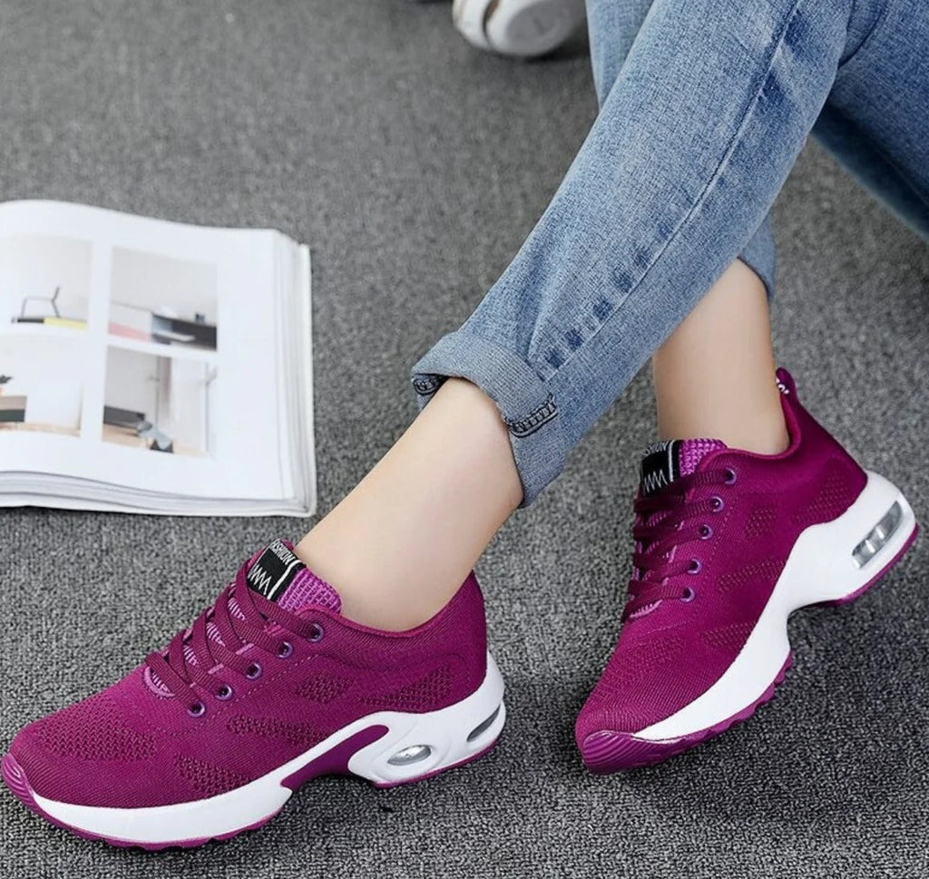Orthopädische Damen Schuhe | Bequeme Sneaker mit Fußgewölbestütze & Atmungsaktivem Textil | Rutschfeste Sohle für Alltag