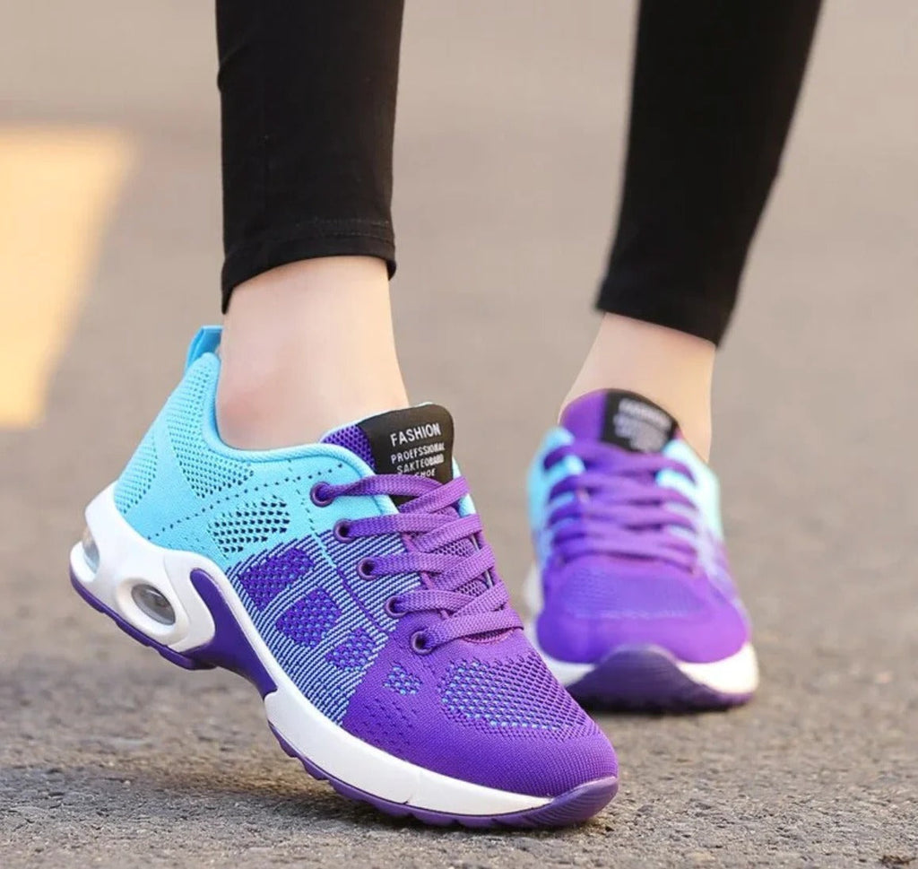 Orthopädische Damen Schuhe | Bequeme Sneaker mit Fußgewölbestütze & Atmungsaktivem Textil | Rutschfeste Sohle für Alltag
