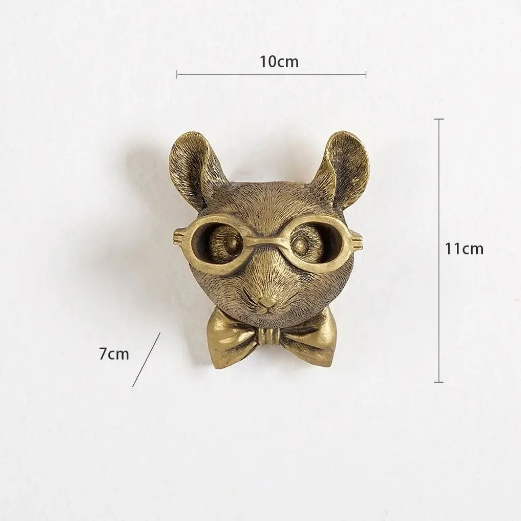 Bronze animal wall sculpture collection - modern decorative wall art pieces with antique finish