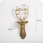Modern bronze animal wall mount with glasses - unique resin wall decor accent piece for hom