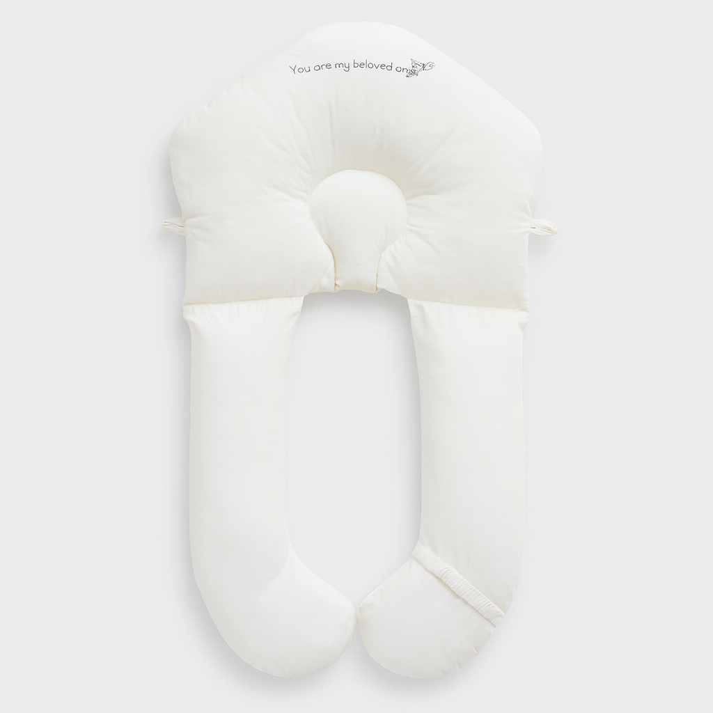 White Antibacterial hugging pillow for babies