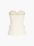 Einfarbiges Set aus Top und weiter Hose