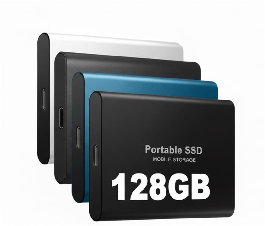 Externe SSD Festplatte Aluminium Tragbarer Speicher 128GB