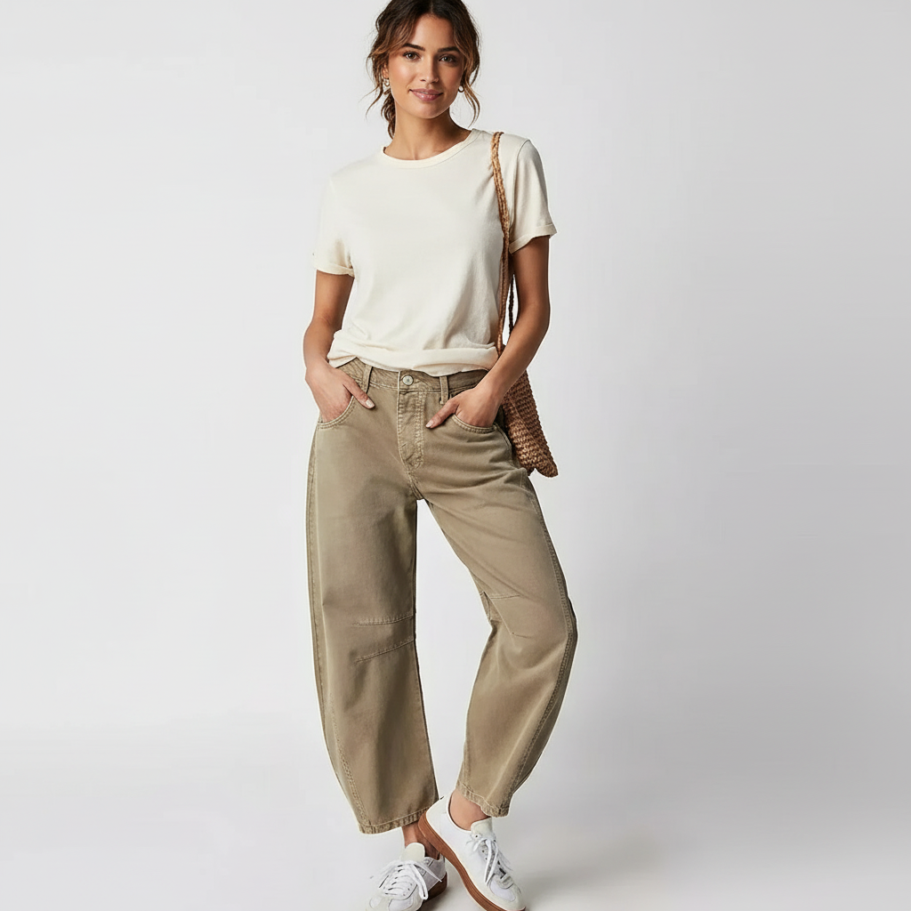 Damen Baggy Jeans mit hoher Taille | Relaxed Fit Denim Hose | Weite Jeans für einen modernen Look und hohen Tragekomfort