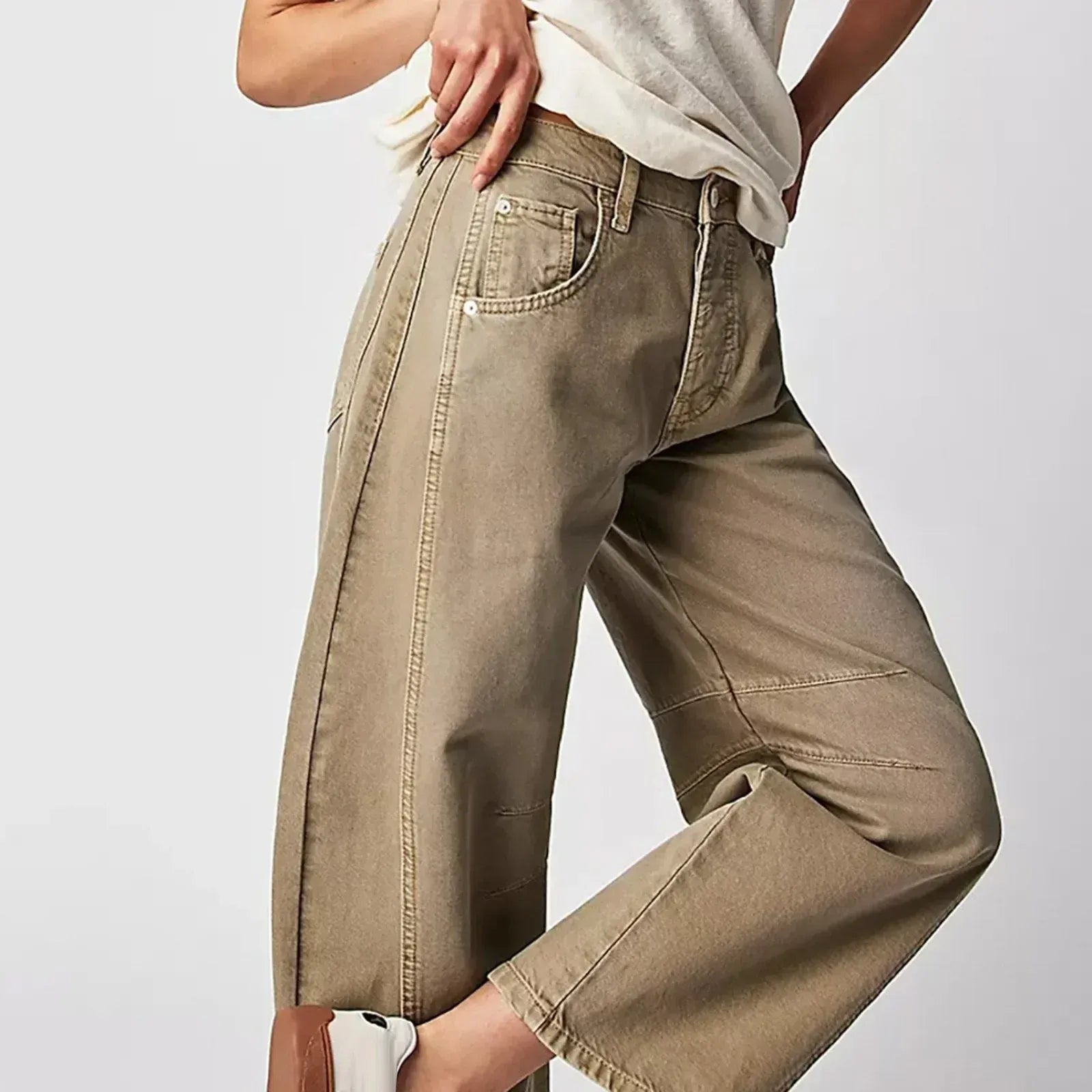 Damen Baggy Jeans mit hoher Taille | Relaxed Fit Denim Hose | Weite Jeans für einen modernen Look und hohen Tragekomfort