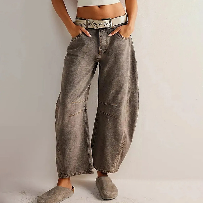 Damen Baggy Jeans mit hoher Taille | Relaxed Fit Denim Hose | Weite Jeans für einen modernen Look und hohen Tragekomfort