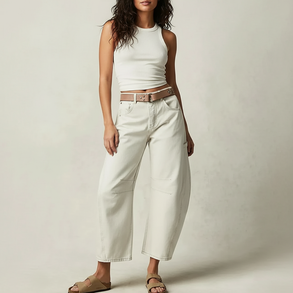 Damen Baggy Jeans mit hoher Taille | Relaxed Fit Denim Hose | Weite Jeans für einen modernen Look und hohen Tragekomfort