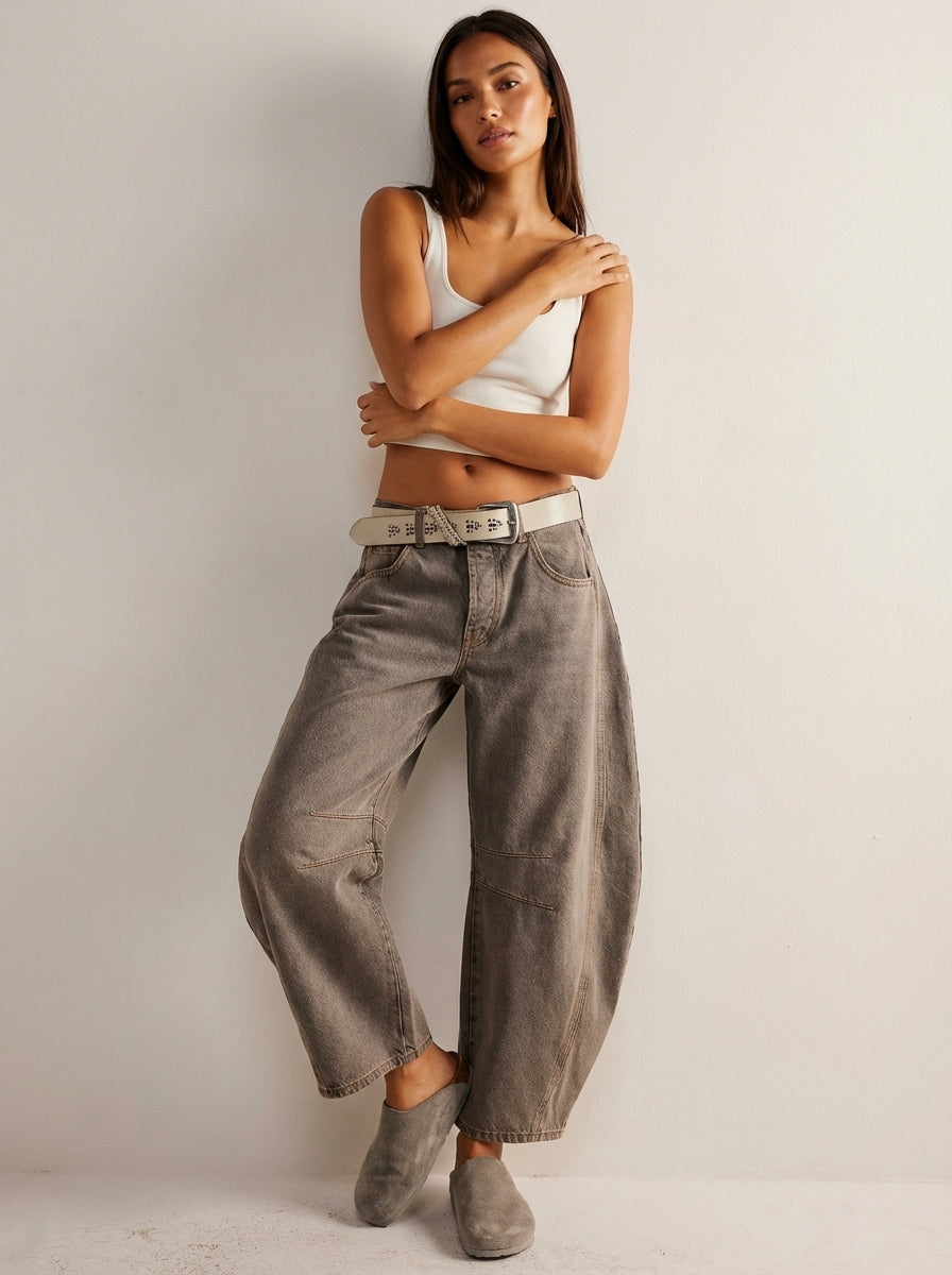 Damen Baggy Jeans mit hoher Taille | Relaxed Fit Denim Hose | Weite Jeans für einen modernen Look und hohen Tragekomfort
