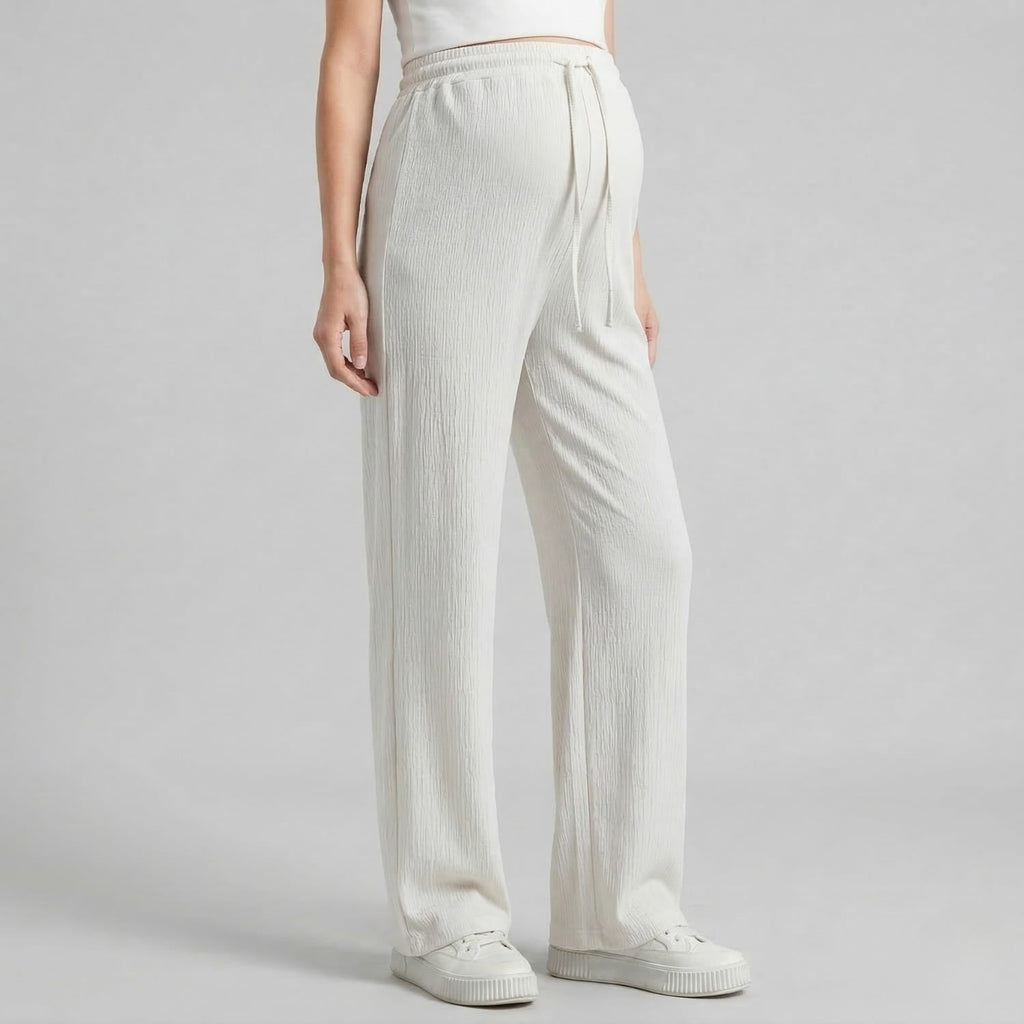 Palazzo Pants for Women | Lightweight Maternity Pants with Wide Legs | Comfortable Pregnancy Pants with Drawstring for Summer & Spring