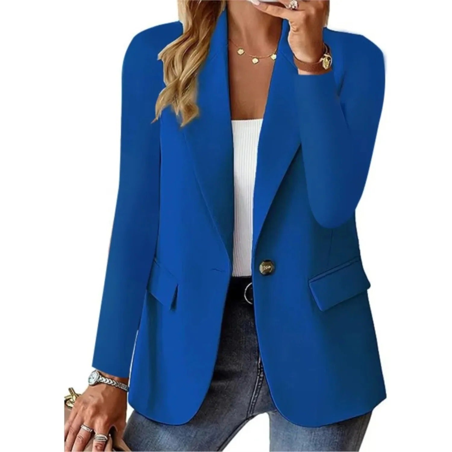 Damen Blazer Tailliert | Bequemer Stretch Blazer für Business und Freizeit | Modernes Sakko Figurbetont & Vielseitig