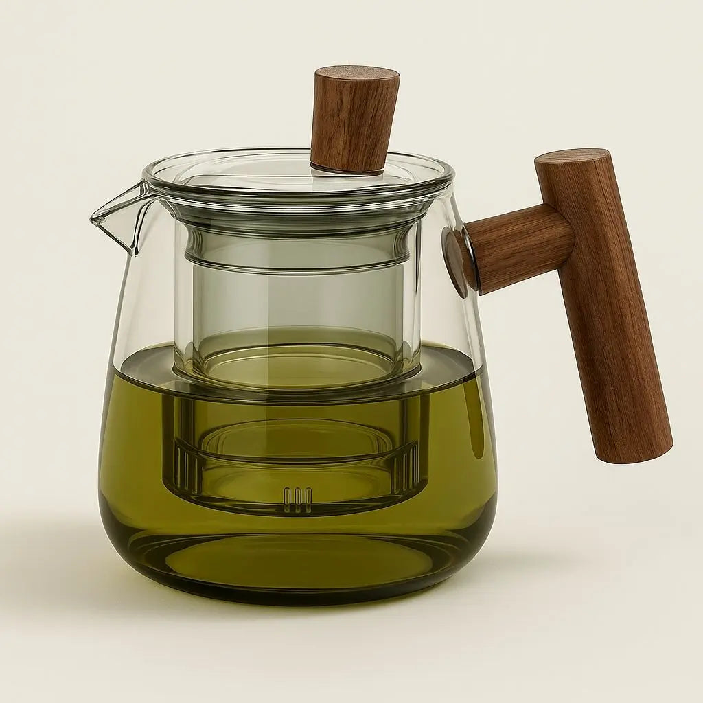 Premium 550ml glass teapot for tea brewing rituals featuring durable borosilicate construction