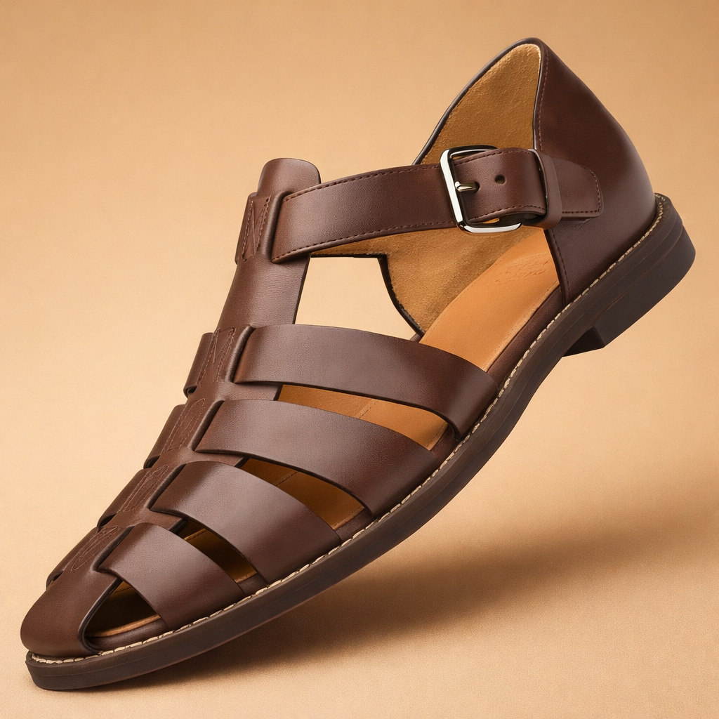Men's Sandals with Straps | Classic Summer Shoes for Men | Comfortable and Breathable Strappy Sandals for Everyday Wear