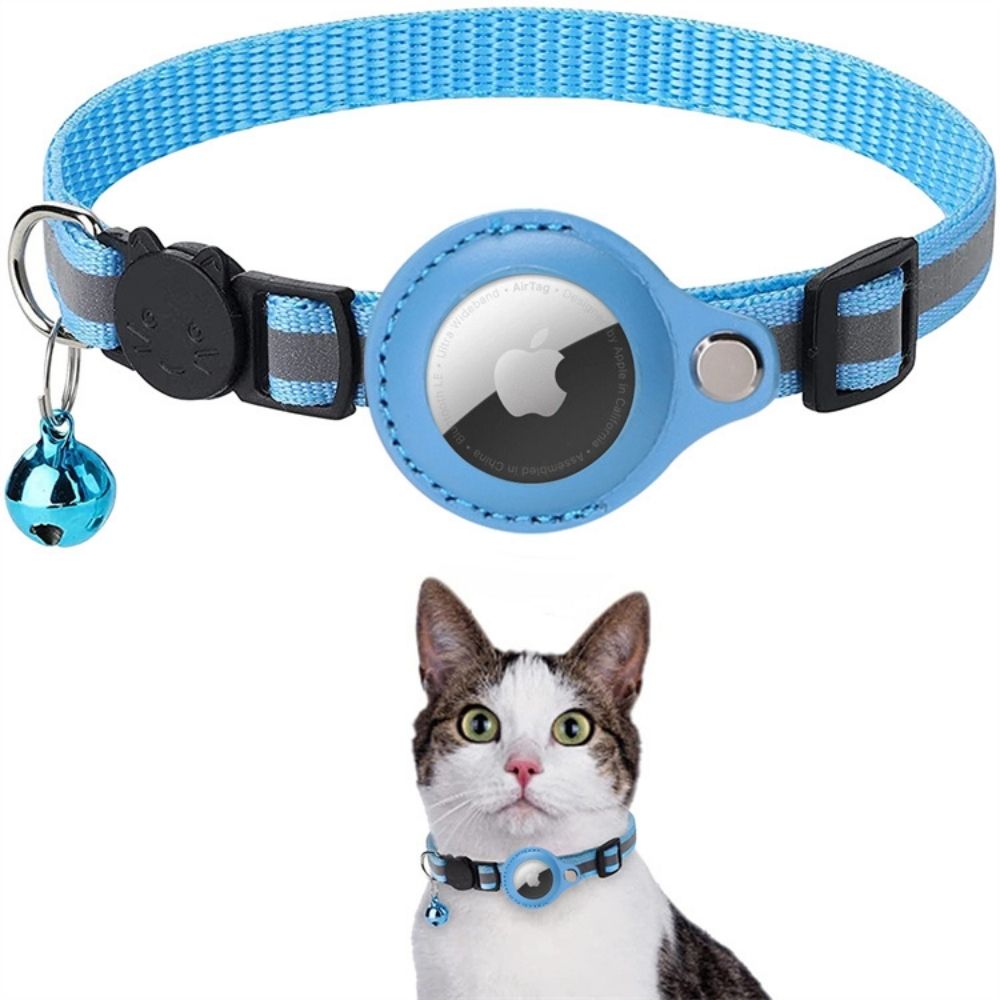 GPS collar for cats with quick-release and reflective design