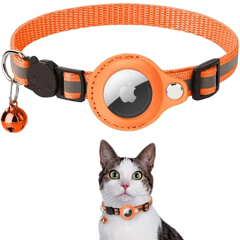 GPS collar for cats with quick-release and reflective design