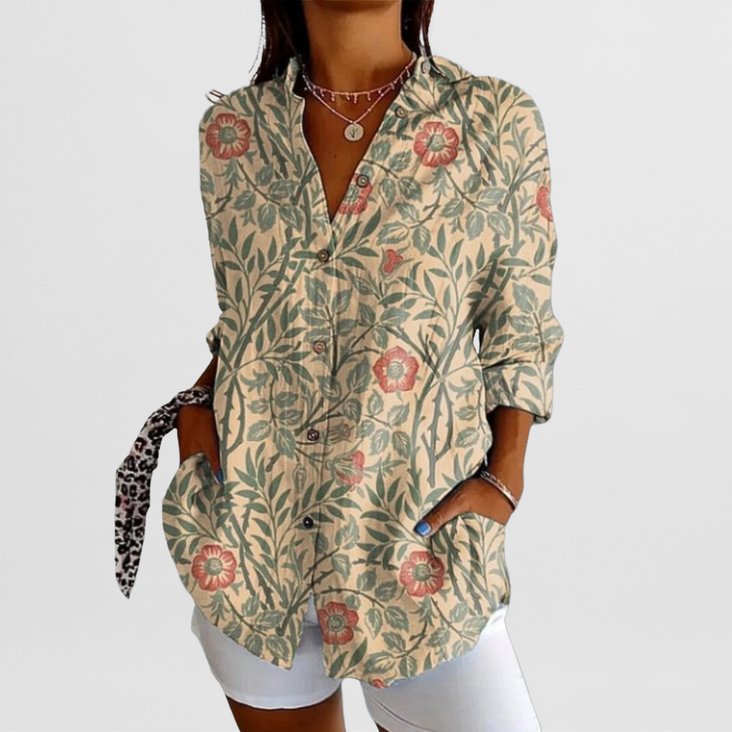 NOUVEAU RICHE Elegante Leichte Premium Bluse für Damen – Perfekt für Büro, Freizeit und besondere Anlässe Gelb