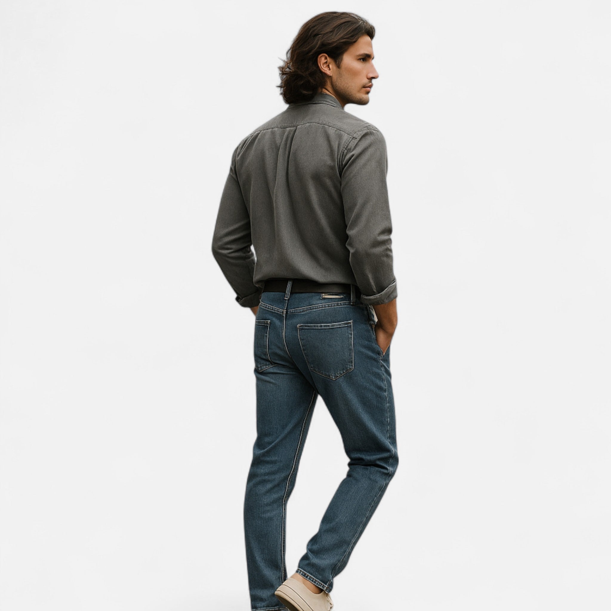 Klassisches Herren-Jeanshemd aus Premium-Baumwolle