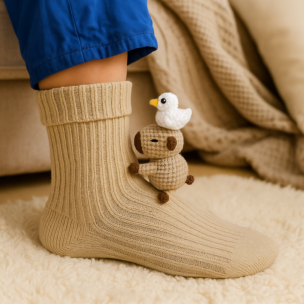Cozy Winter House Socks – Non-Slip Plush Socks for Home
