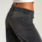 Mid Waist Wide-Leg Damenjeans in 4 Farben