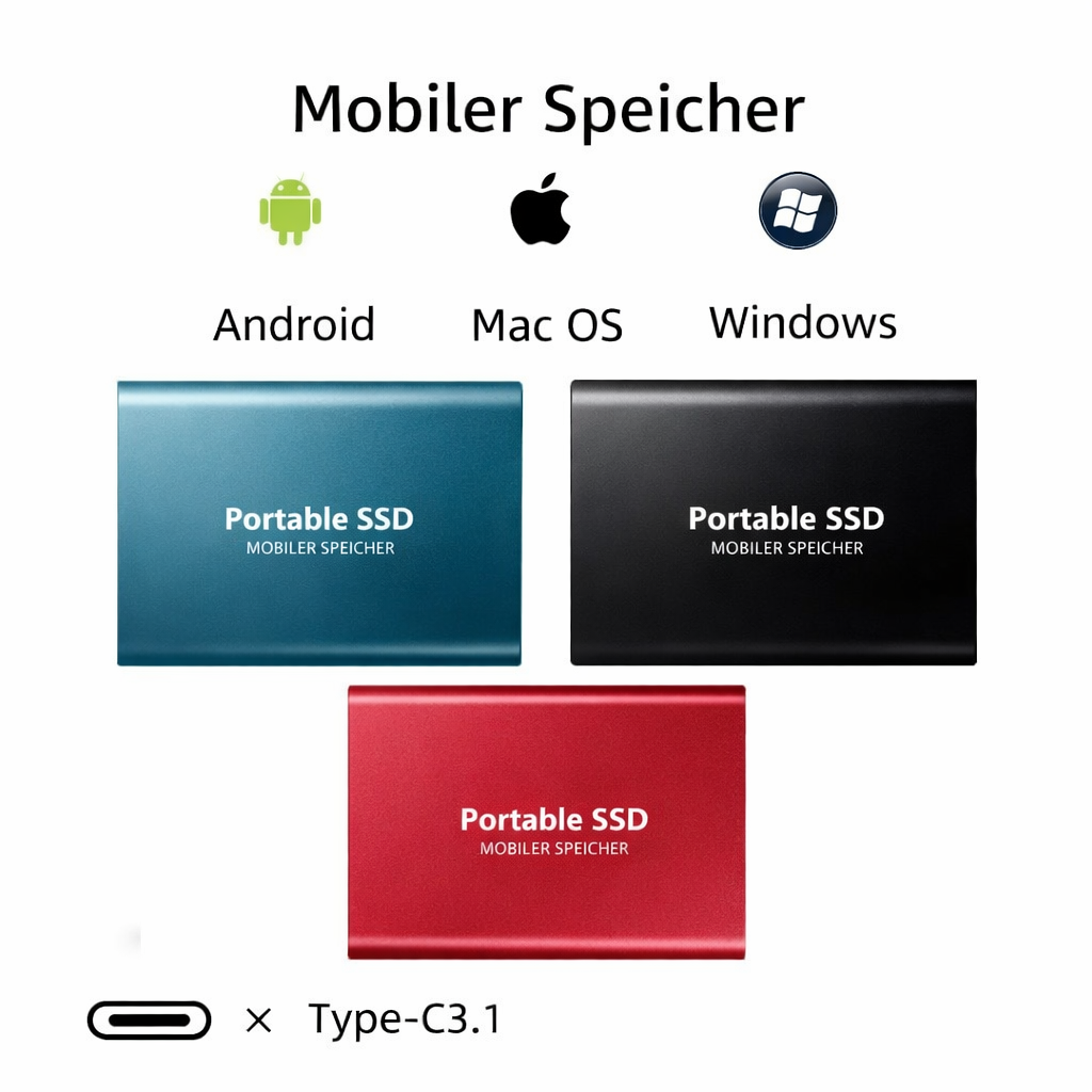 Externe SSD 2TB – Ultraschnell & Kompakt -    Zorenza