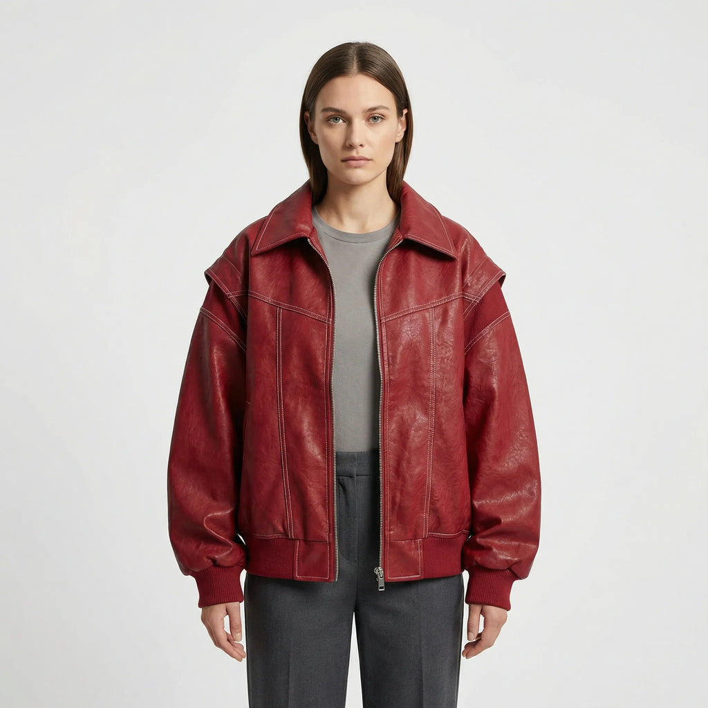 Women's jacket with straight cut