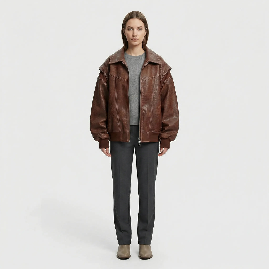 Women's jacket with straight cut