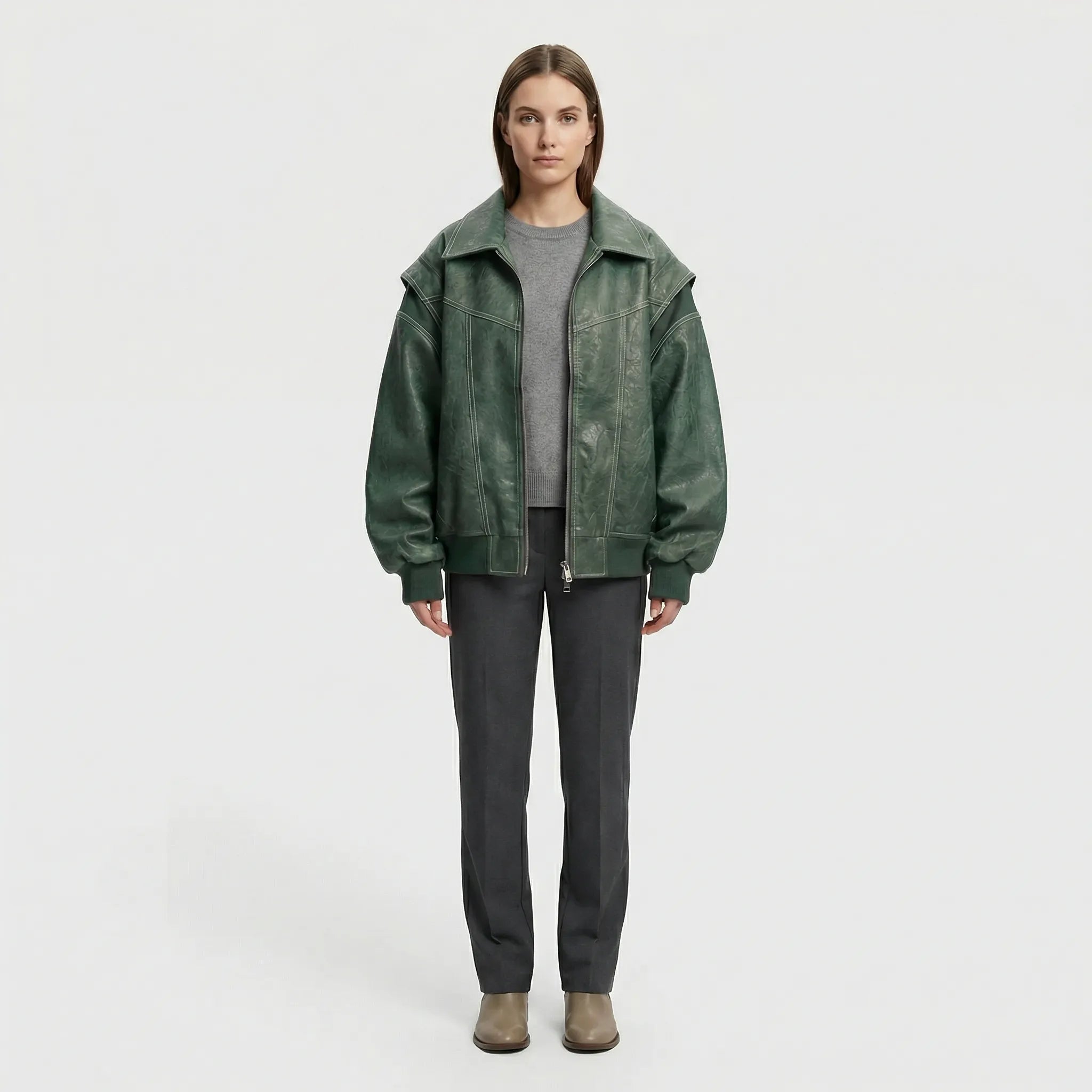 Women's jacket with straight cut