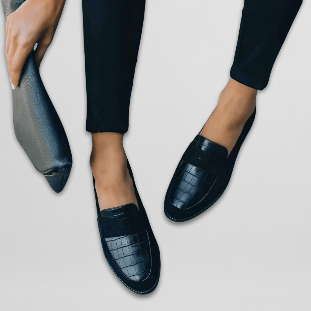 Diane | Women's Loafers - Handmade Black Leather with Orthopedic Support 2