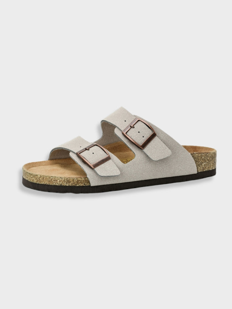 NOUVEAU RICHE Elegante Arizona Stil Herren Hausschuhe Riemen Komfort Grau