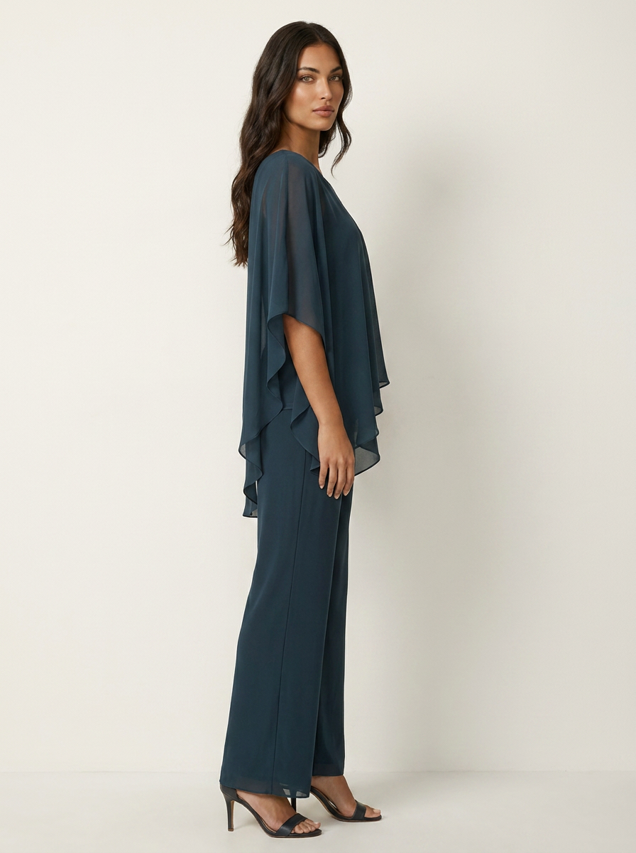 Elegantes Chiffon Set für Damen | Luftiger Zweiteiler mit fließender Passform | Ideales Outfit für festliche Anlässe