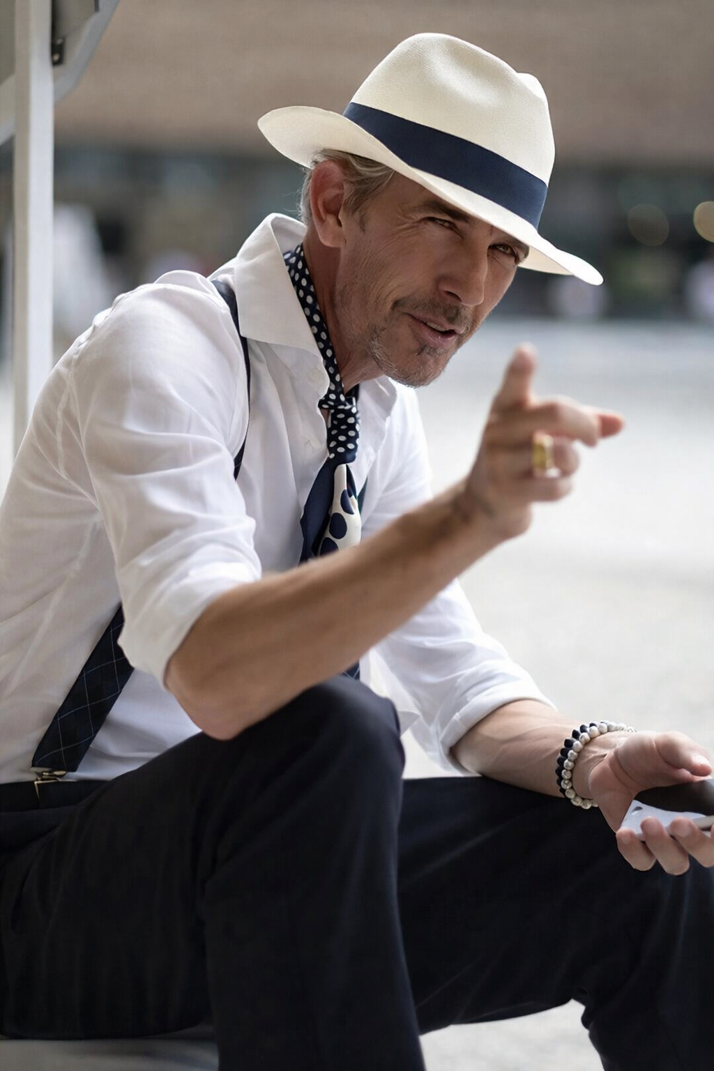 Elegant classic Panama hat