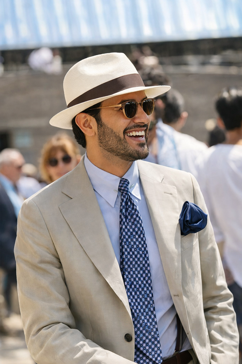 Elegant classic Panama hat