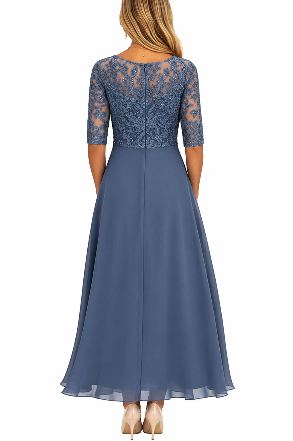 NOUVEAU RICHE Hochzeitsgastkleid Midi Mit Stickerei Elegante Silhouette