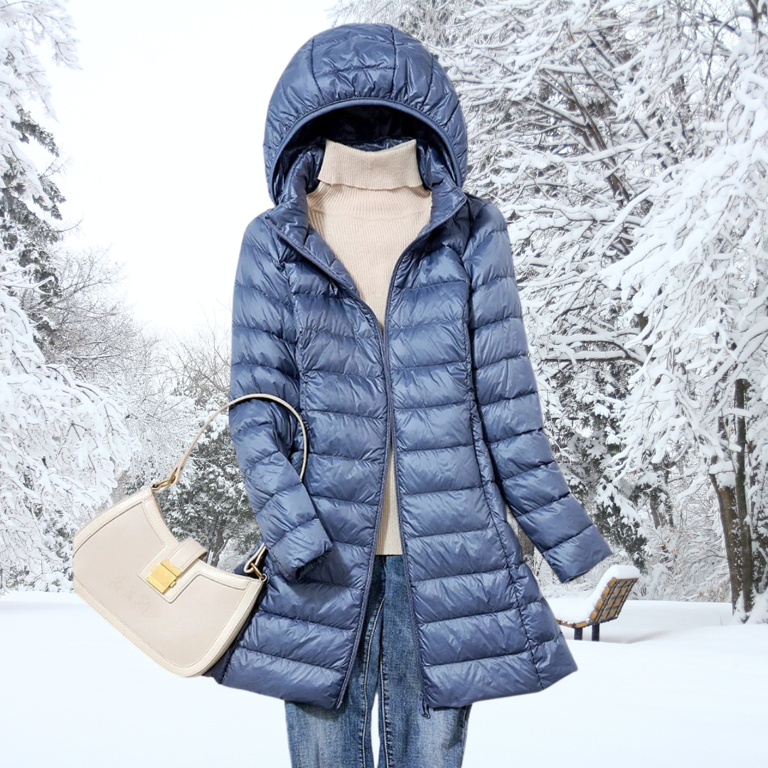 NOUVEAU RICHE Ultraleichte Daunenjacke Winddicht Und Wasserabweisend Leichte Wärme Blau