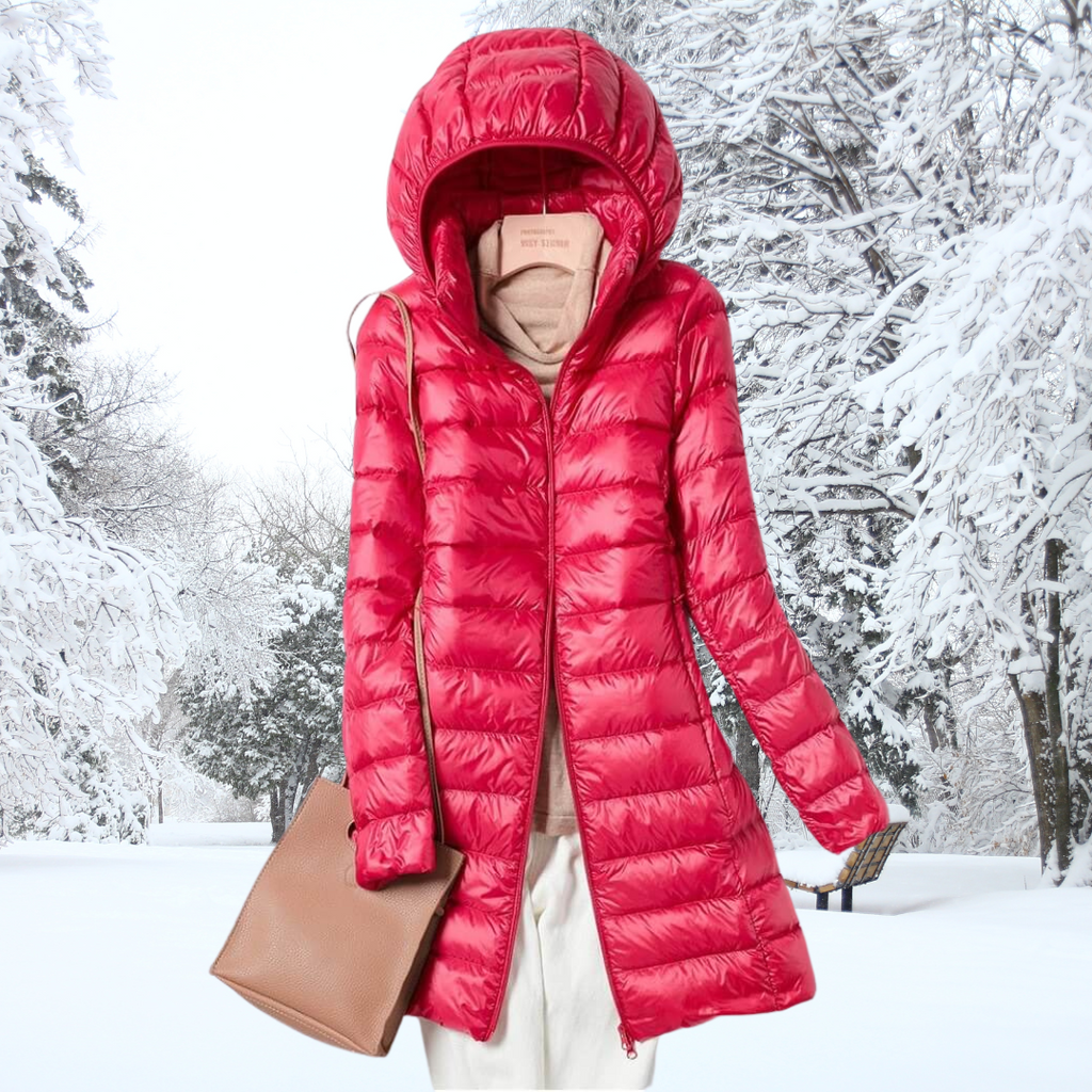 NOUVEAU RICHE Ultraleichte Daunenjacke Winddicht Und Wasserabweisend Leichte Wärme Rot