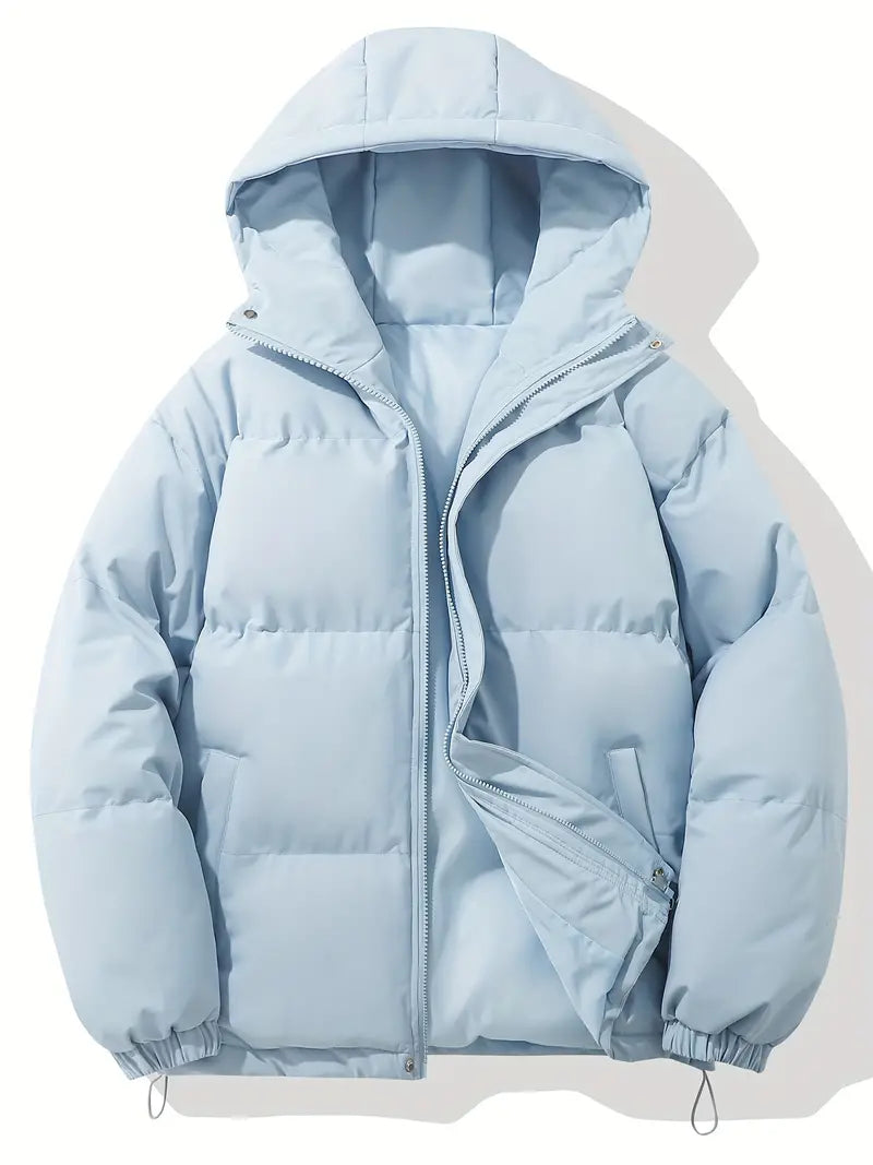 Warm down jacket with hood for men | Winter coat in classic design