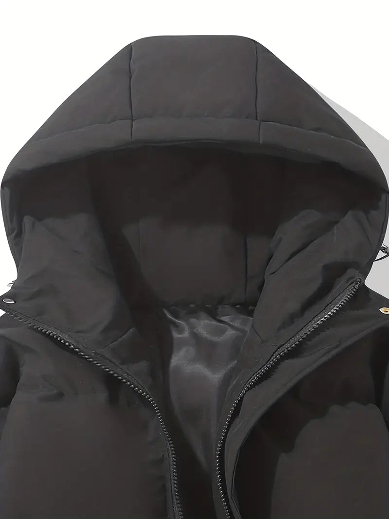 Warme Daunenjacke mit Kapuze für Herren | Wintermantel im klassischen Design