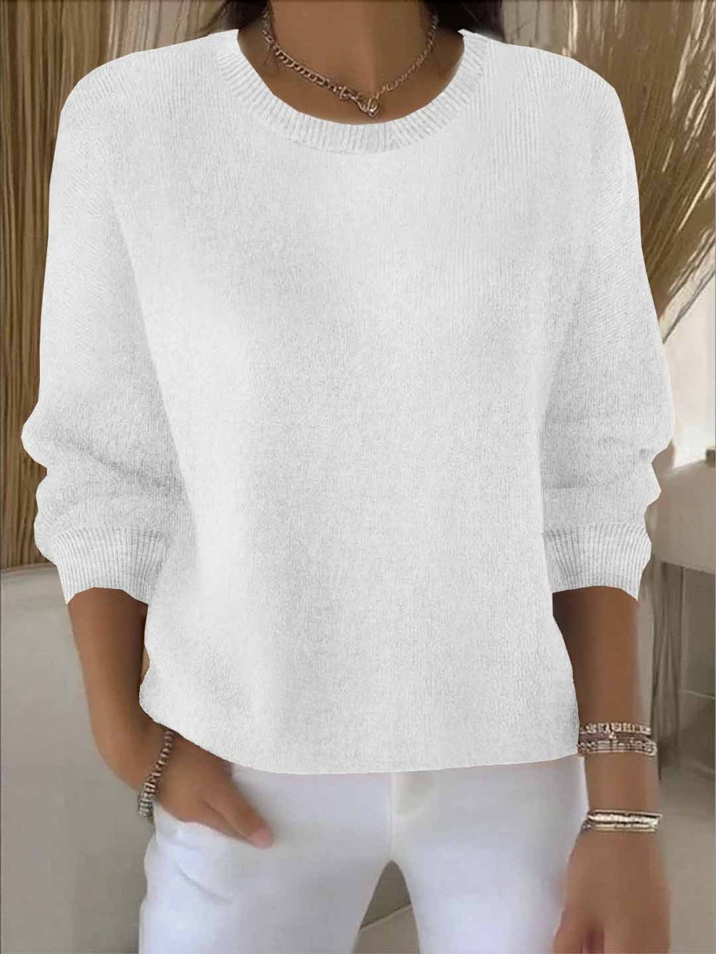 Eleganter und bequemer Damen-Strickpullover für den Alltag