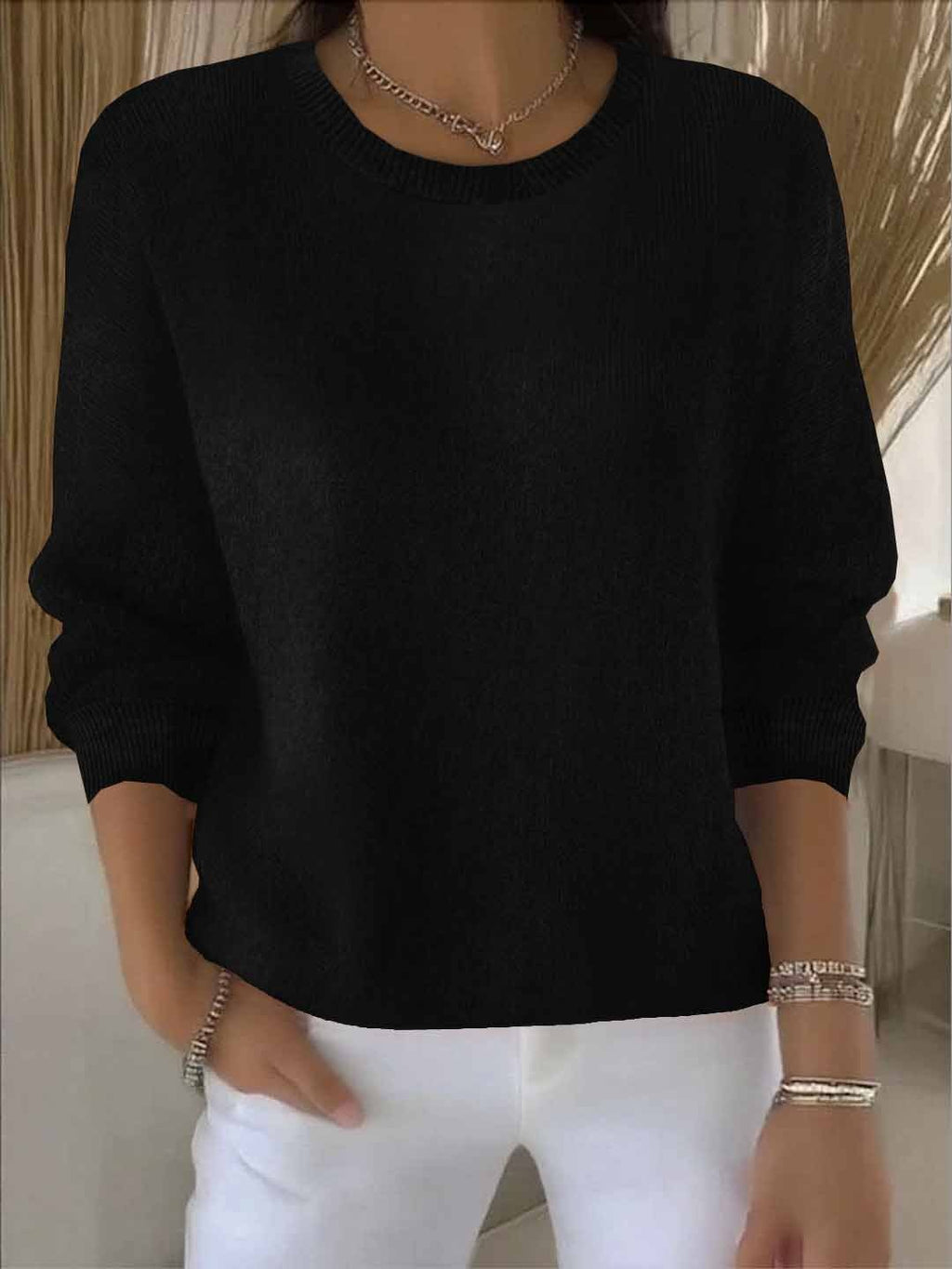 Eleganter und bequemer Damen-Strickpullover für den Alltag