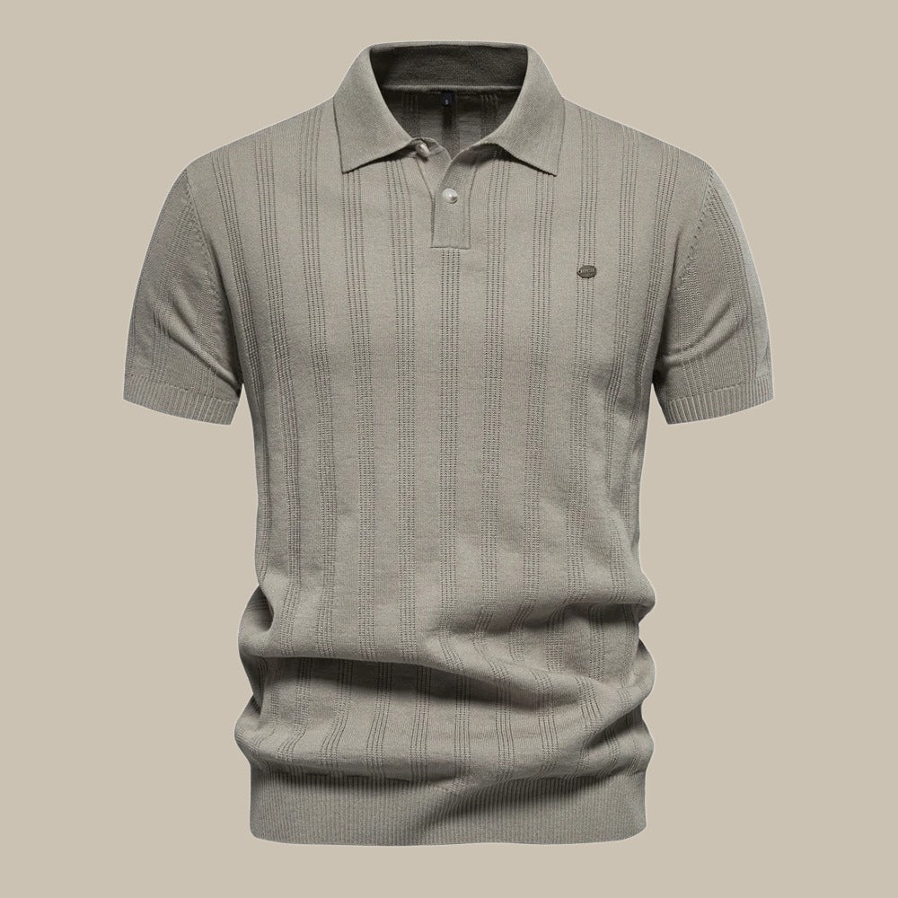 NOUVEAU RICHE Kurzärmeliges Poloshirt Herren Atmungsaktiv khaki